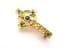 Vintage Small Celtic Cross Design Green Rhinestone Set Brooch