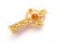 Vintage Small Celtic Cross Design Rhinestone Detailed Brooch