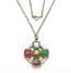 Vintage Small Celtic Scottish Cross Style Necklace With Faux Gemstones