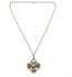 Vintage Small Celtic Scottish Cross Style Necklace With Faux Gemstones