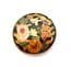 Vintage Small Cloisonne Enamel Butterflies Visiting Flowers Floral Design Brooch
