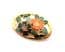 Vintage Small Cloisonne Enamel Oval Shaped Floral Flower Design Brooch