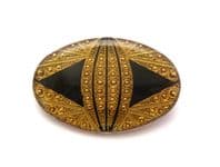 Vintage Small Enamel And Faux Marcasite Art Deco Pierre Bex Style Pin