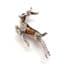 Vintage Small Enamel And Marcasite Leaping Deer Design Brooch By BJL