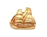 Vintage Small Galleon Ship Design Brooch