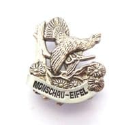 Vintage Small German Monschau Eifel Grouse Bird Detailed Souvenir Style Travel Brooch