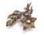 Vintage Small Marcasite And Faux Pearl Floral Design Brooch By Hollywood