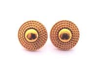 Vintage Small Monet Retro Design Lightly Raised Earrings