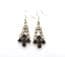 Vintage Small Monochrome Rhinestone Set 50s Revival Style Drop Design Earrings