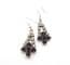 Vintage Small Monochrome Rhinestone Set 50s Revival Style Drop Design Earrings