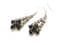 Vintage Small Monochrome Rhinestone Set 50s Revival Style Drop Design Earrings