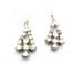 Vintage Small Monochrome Rhinestone Set 50s Revival Style Drop Design Earrings