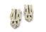 Vintage Small Pair Of Rhinestone Set Ornate Design Dress Clips