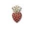 Vintage Small Rhinestone Set Art Deco Era Crowned Heart Design Czech Dress Clip