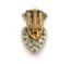 Vintage Small Rhinestone Set Art Deco Era Crowned Heart Design Czech Dress Clip