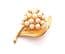 Vintage Small Sarah Coventry Faux Pearl Detailed Flower Floral Design Brooch