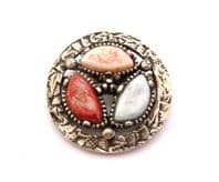 Vintage Small Scottish Celtic Style Faux Gem Set Brooch By Jacobite