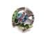 Vintage Small Scottish Style Thistle Flower Horseshoe Design Rainbow Glass  Brooch By Mizpah