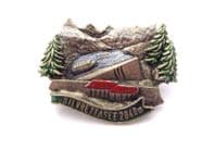 Vintage Small Silvrettasse Pass Austrian Souvenir Travel Design Brooch