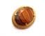 Vintage Small Sphinx Faux Agate Marbled Porphyry Glass Set Modernist Style Brooch