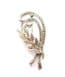Vintage Sphinx Marcasite Set Abstract Wheat Sheaf Leaf Design Brooch