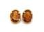 Vintage Sphinx Oval Shaped Marbled Caramel Porphyry Glass Set Clip On earrings