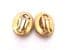 Vintage Sphinx Oval Shaped Marbled Caramel Porphyry Glass Set Clip On earrings