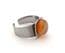 Vintage Stainless Steel And Carnelian Cabochon Modernist Style Adjustable Size Ring