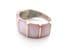 Vintage Sterling Silver And Pink Pastel Tone Mother Of Pearl Set Retro Design Ring, UK Size P