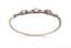 Vintage Sterling Silver And Triple Amethyst Set Celtic Scottish Style Bangle
