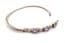 Vintage Sterling Silver And Triple Amethyst Set Celtic Scottish Style Bangle