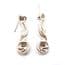 Vintage Sterling Silver Glasgow Rose Rennie Mackintosh Style Drop Earrings By CJL Carrick Jewellery