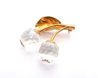 Vintage Swarovski Crystal Memories Cherry Berry  Design Brooch