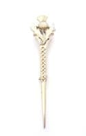 Vintage Thistle Flower Detailed Scottish Kilt Pin Style Brooch