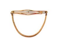 Vintage Tie Retainer, Modernist Paperclip Style Tie Slide With Chain