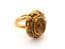Vintage Tigers Eye Gemstone Chip Set Adjustable Size Ring