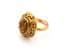 Vintage Tigers Eye Gemstone Chip Set Adjustable Size Ring