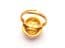 Vintage Tigers Eye Gemstone Chip Set Adjustable Size Ring