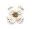 Vintage Trifari Dog Wood Rose Flower Style Floral Brooch