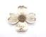 Vintage Trifari Dog Wood Rose Flower Style Floral Brooch