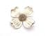 Vintage Trifari Dog Wood Rose Flower Style Floral Brooch