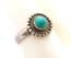 Vintage Turquoise And Sterling Silver Boho Style Ring
