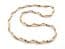 Vintage Twisted Clear Seed Bead And Gold Tone Tinsel Chain Double Stranded Choker Necklace