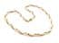 Vintage Twisted Clear Seed Bead And Gold Tone Tinsel Chain Double Stranded Choker Necklace