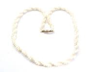Vintage Twisted Milk Glass White Seed Bead Torsade Design Short Length Boho Necklace