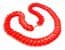 Vintage Vibrant Red Plastic Disc Beaded Chunky Retro Necklace