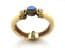 Vintage  Wood Bone And Lapis Lazuli Gemstone Detailed Boho Style  Bangle