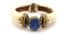 Vintage  Wood Bone And Lapis Lazuli Gemstone Detailed Boho Style  Bangle