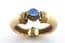 Vintage  Wood Bone And Lapis Lazuli Gemstone Detailed Boho Style  Bangle
