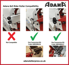 Adana 8x5 Rider Roller Kit